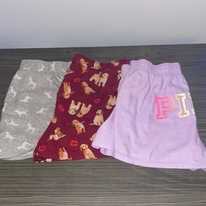PINK pajama shorts - set of 3 for $20